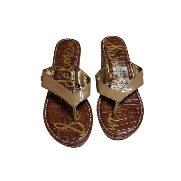 Sam Edelman Tan Wedge Sandals - Picture 2 of 10